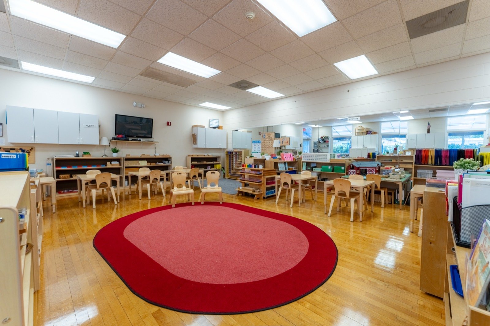 A prepared classroom before the children arrive