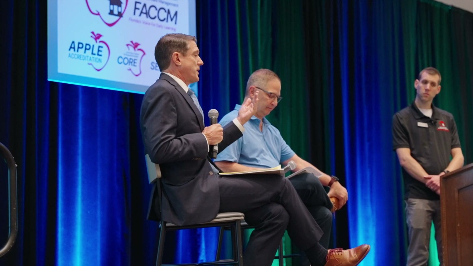 A panel session on the main stage