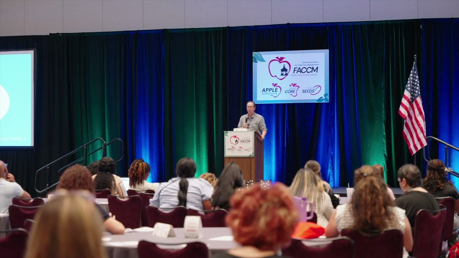 The main stage at the FACCM and APPLE annual conference